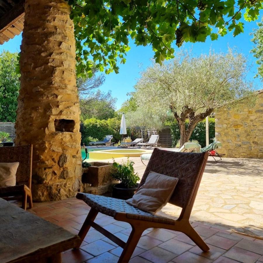 Villa Charmante A Lussan Avec Piscine Privee Et Jardin Closa Buitenkant foto